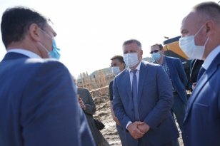 Губернатор проверил ход строительства детского сада по национальному проекту «Демография»