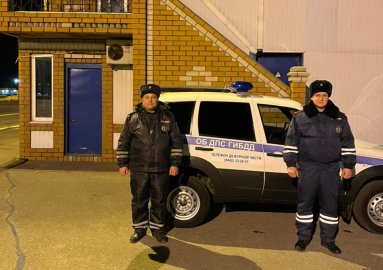 Волгоградские инспекторы ГИБДД помогли автотуристам, попавшим в затруднительную ситуацию на дороге