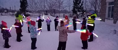 В Красноярском крае прошла «световозвращающая» зарядка в честь открывающейся Олимпиады