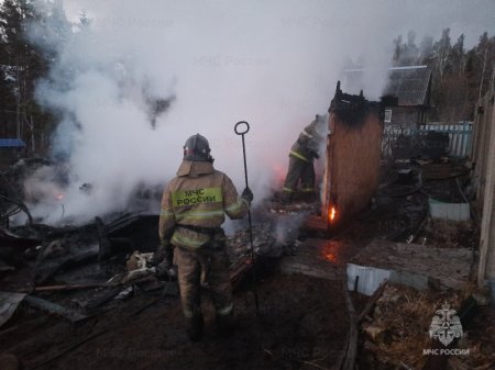 Два человека были травмированы на пожаре в садоводстве в Иркутском районе