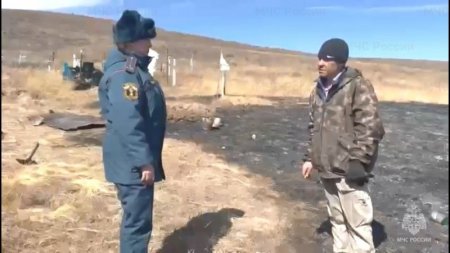 Пожог для копания могилы стал причиной ландшафтного пожара в Дульдургинском районе