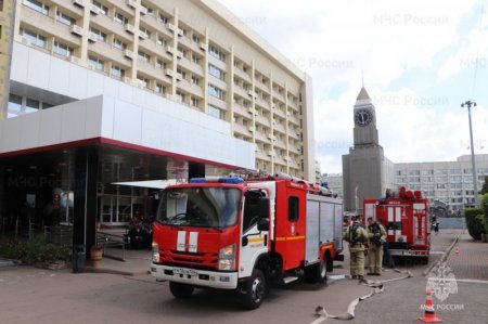 Пожарно-тактические учения на здании гостиницы В«КрасноярскВ»